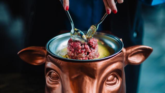 Steak tartar del restaurante Sintonia de Barcelona