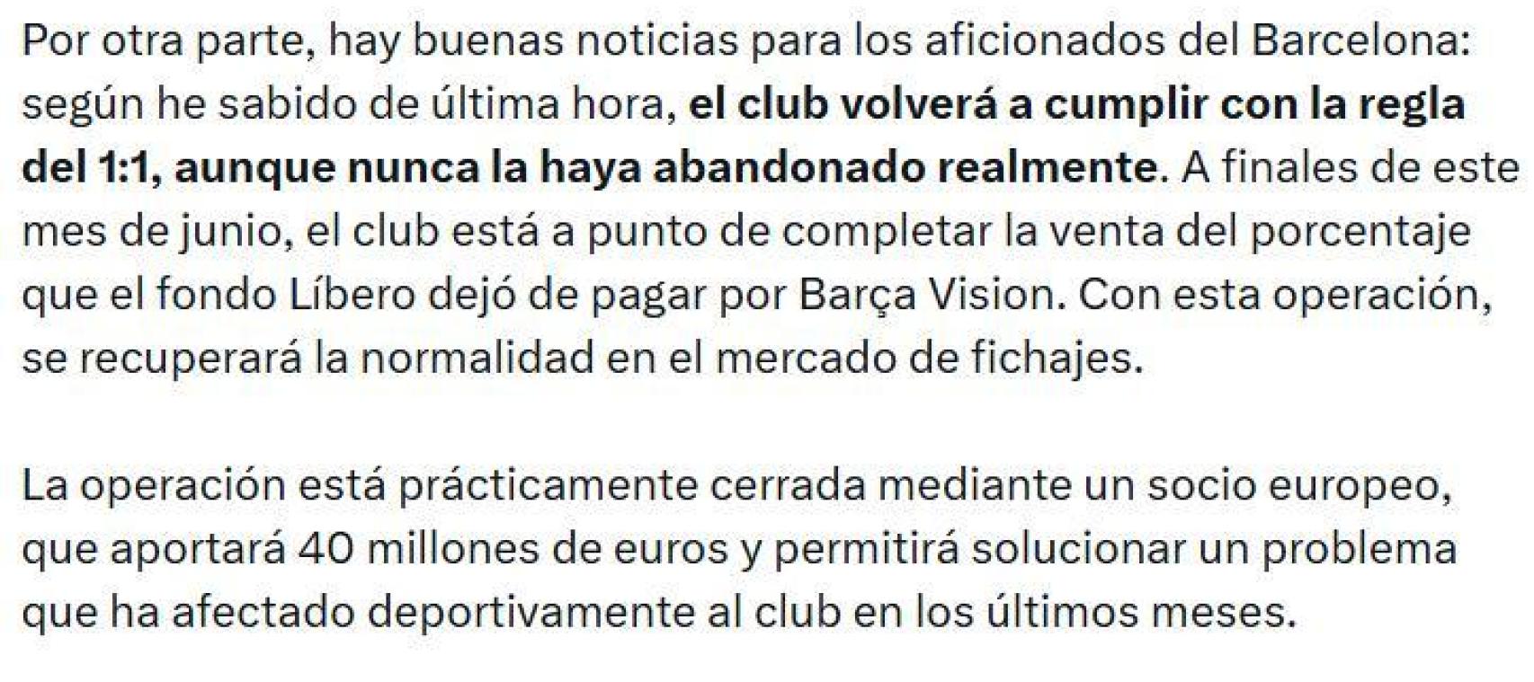 Miguel Galán desvela la presunta entrada de un nuevo accionista en Bridgeburg Invest por 40 millones