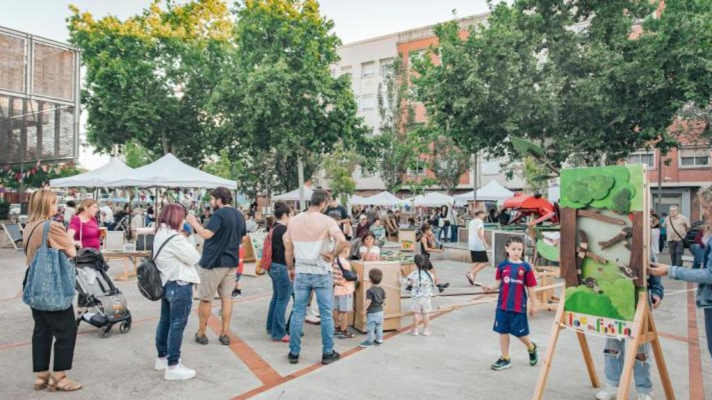Uno de los actos durante la fiesta de Ferran Puig de El Prat de Llobregat