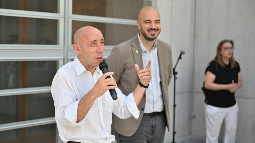 Marc Giribet durante la entrega de llaves en Sant Andreu de la Barca