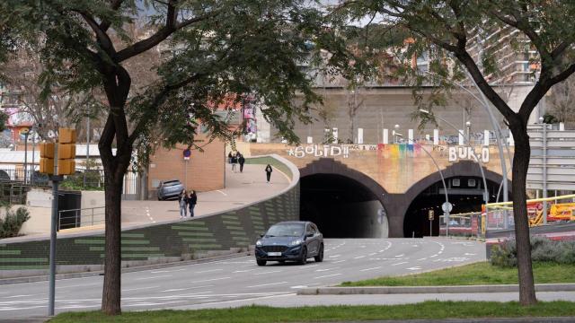 Acceso al túnel de la Rovira de Barcelona, a 12 de marzo de 2025