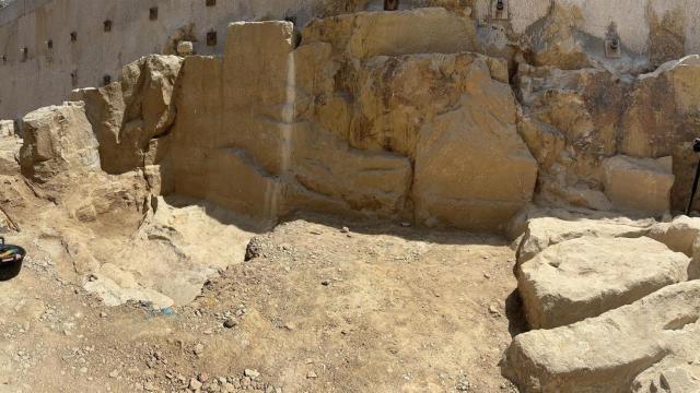 Hallazgo de un tramo de cantera romana en la montaña de Montjuïc