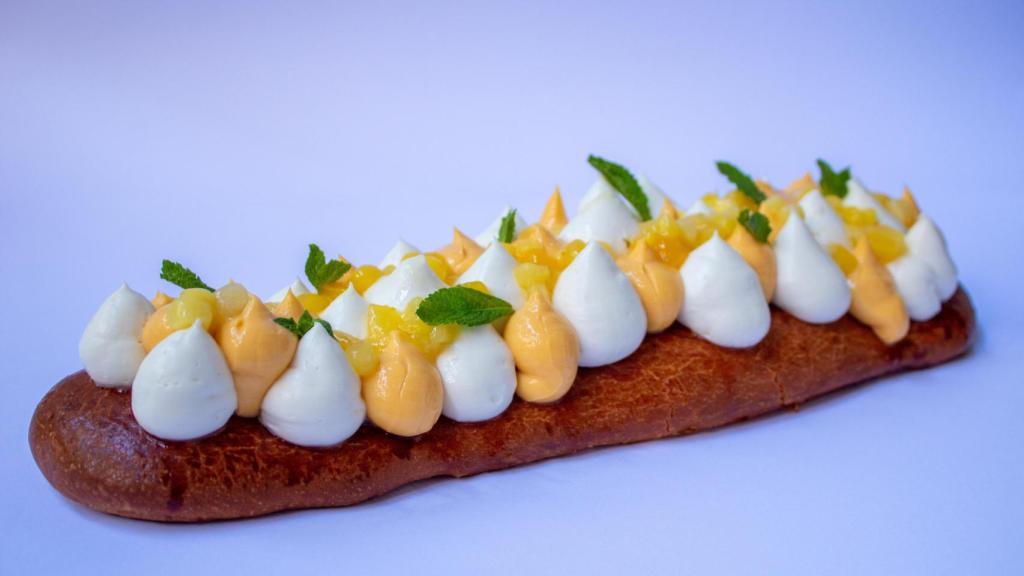 Coca de coco, fruita de la passió i mango d'Oriol Carrió