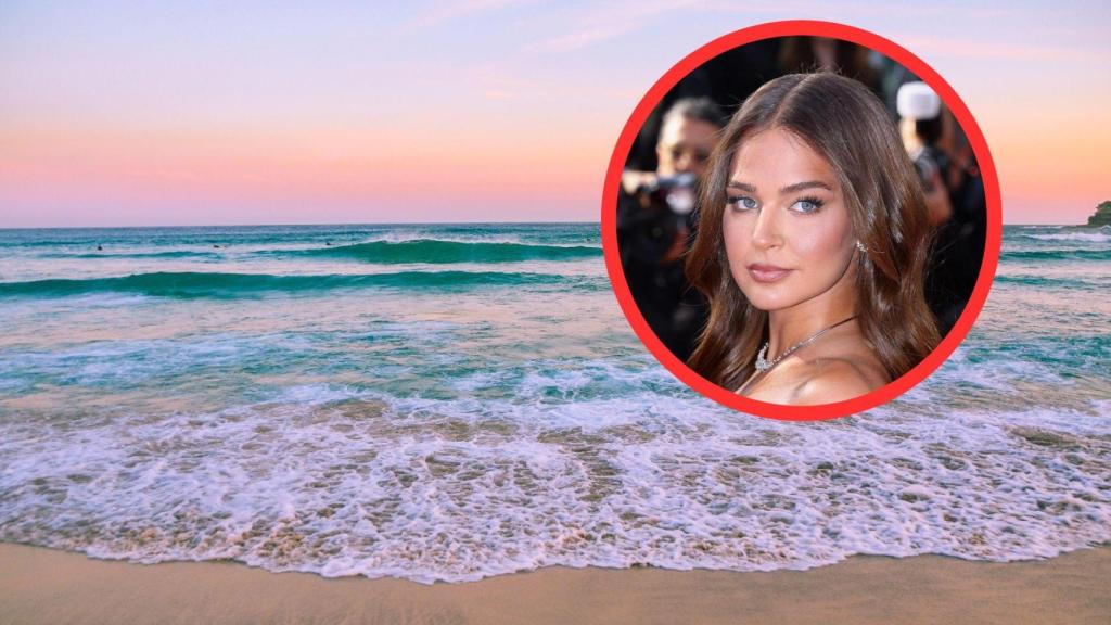 Fotomontaje Laura Escanes y playa