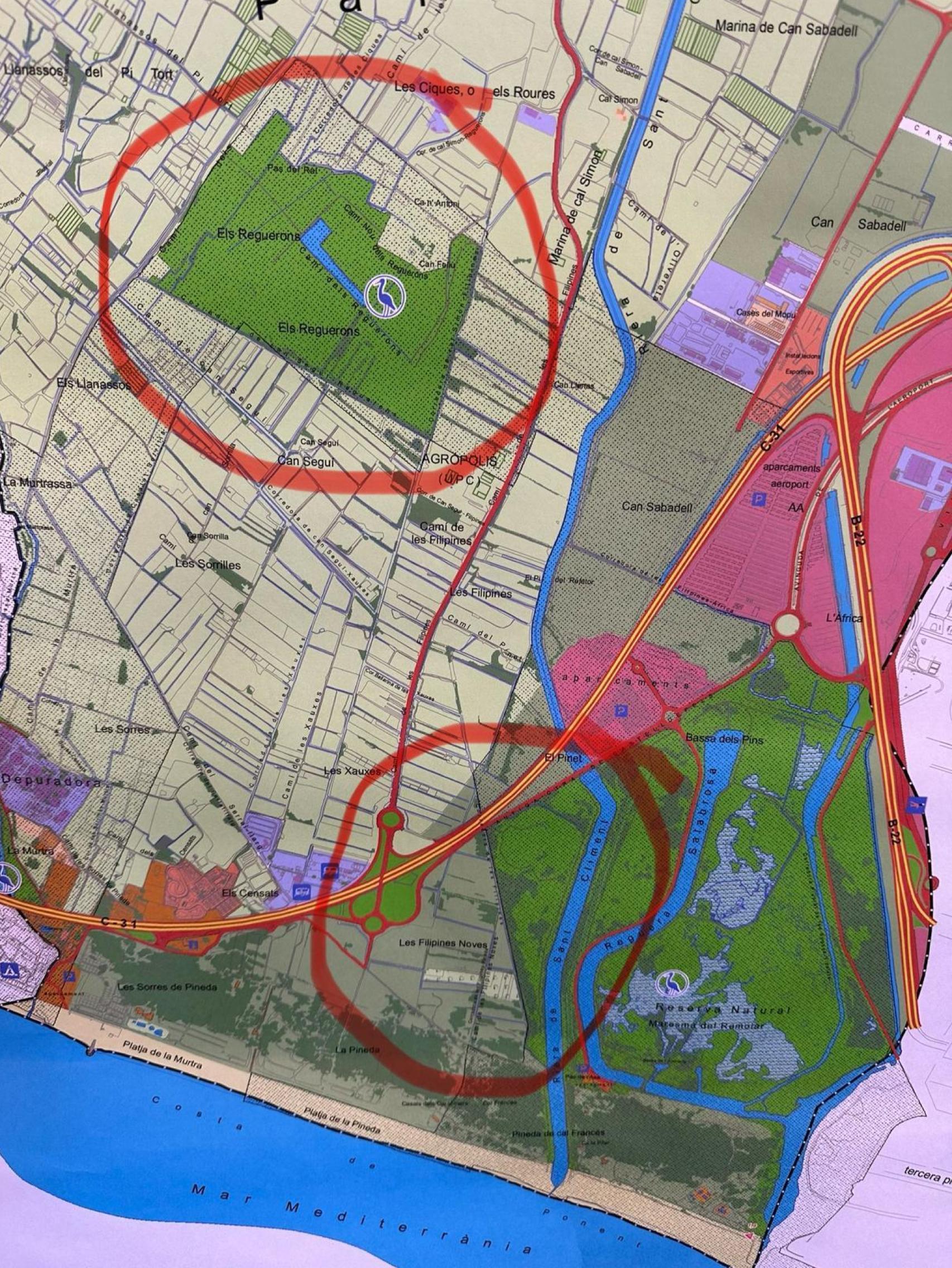 Terrenys que són propietat del Barça a Viladecans