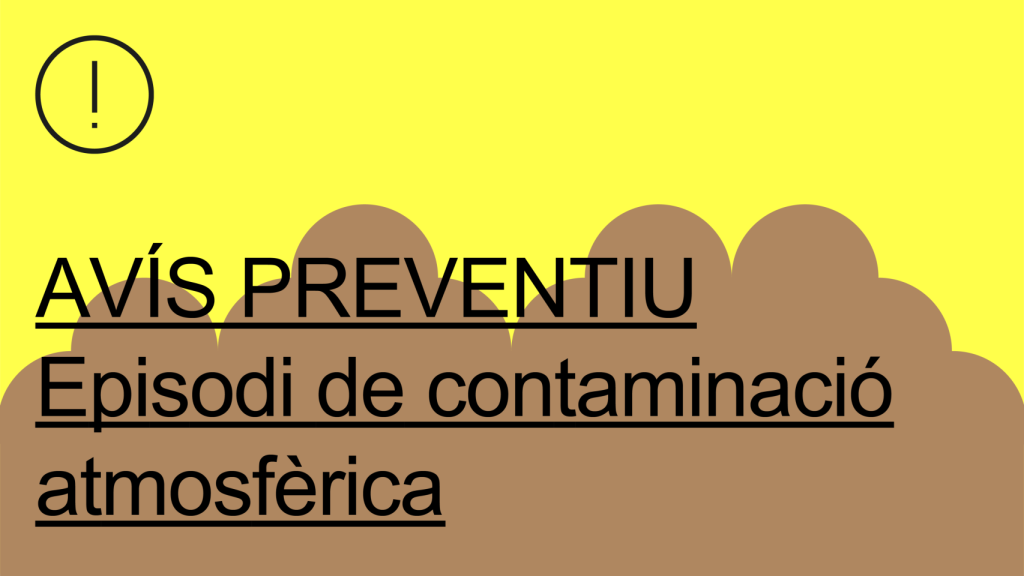 Aviso preventivo de contaminación en Barcelona