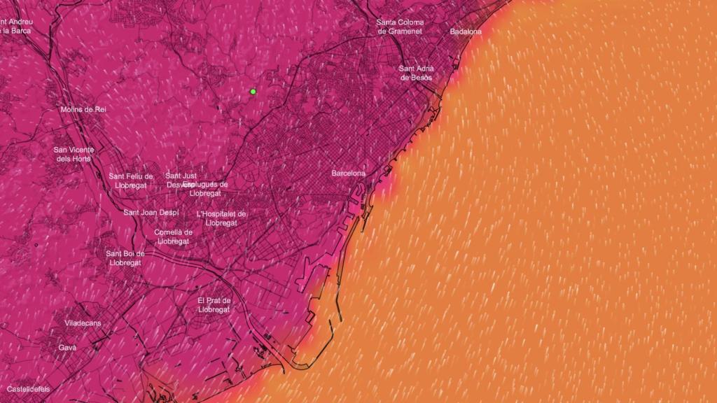 Mapa de calor a Barcelona i les rodalies
