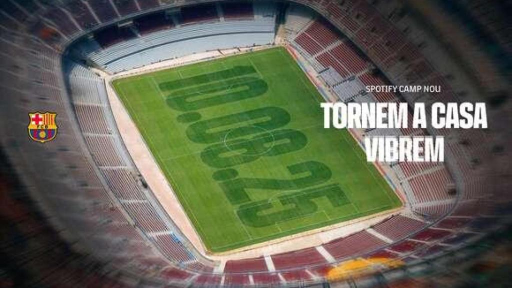 Campaña del Barça sobre regreso al Camp Nou