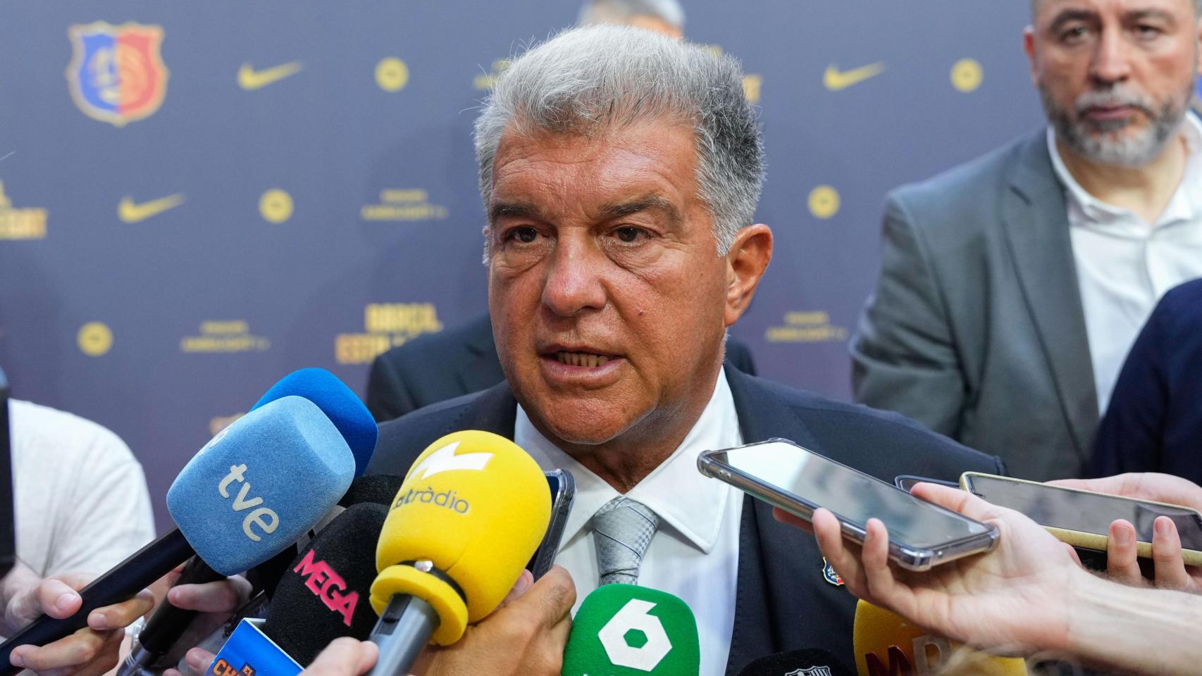 Joan Laporta, en la presentación del último episodio del podcast 'La Llotja del 125'