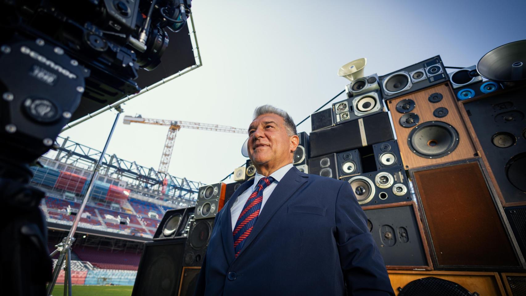 Joan Laporta, en el spot promocional del regreso al nuevo Camp Nou
