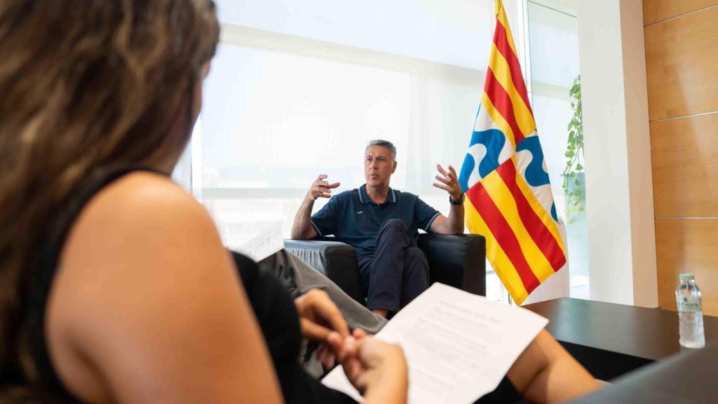 Xavier García Albiol, alcalde de Badalona, durante la entrevista con Metrópoli
