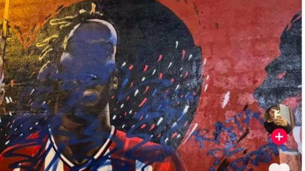 Mural de Baraldo en el que se elimina a Nico Williams