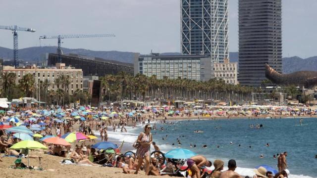La playa de Barcelona en una imagen de archivo