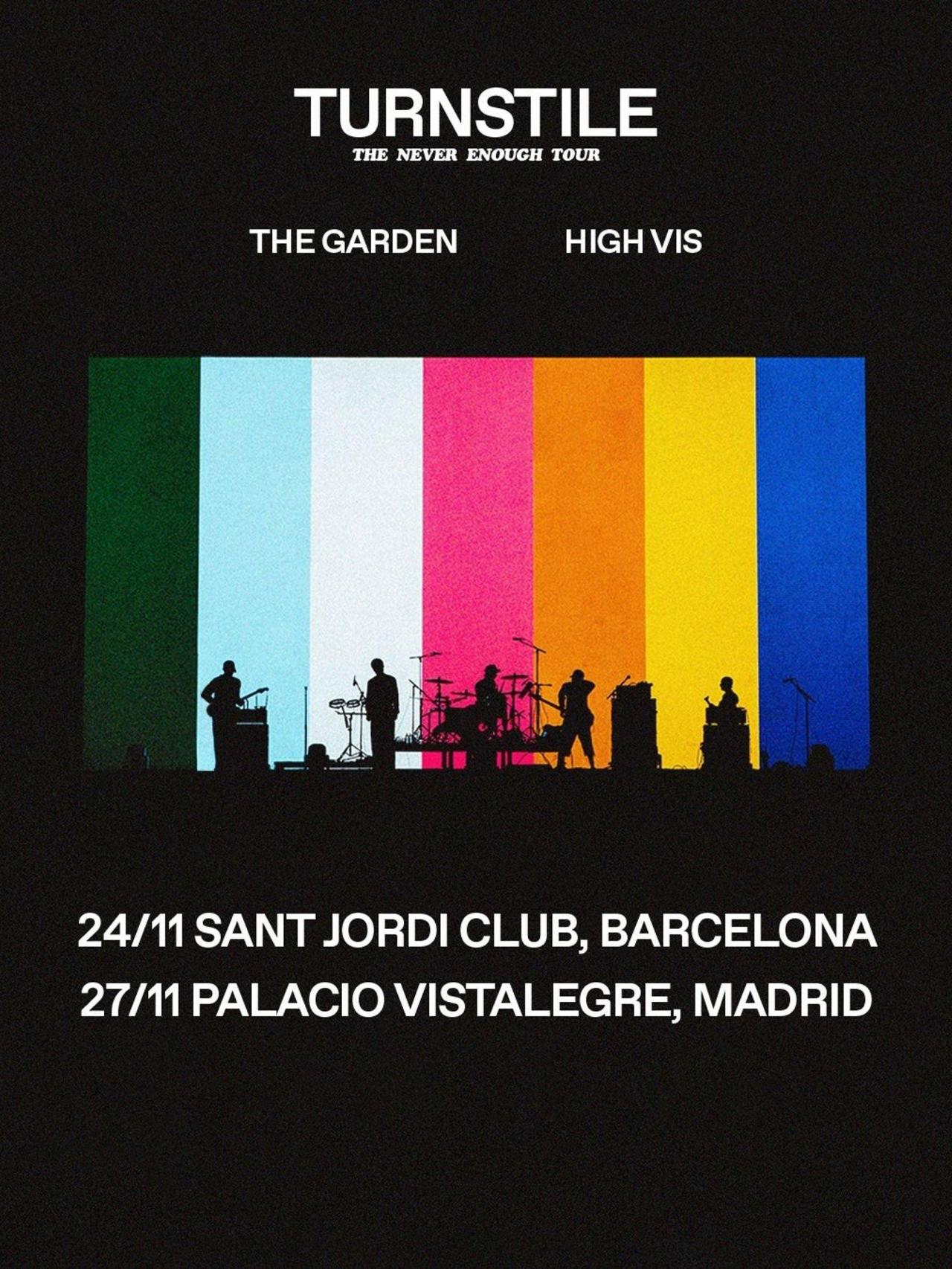 Cartell dels concerts de Turnstile a Barcelona i Madrid