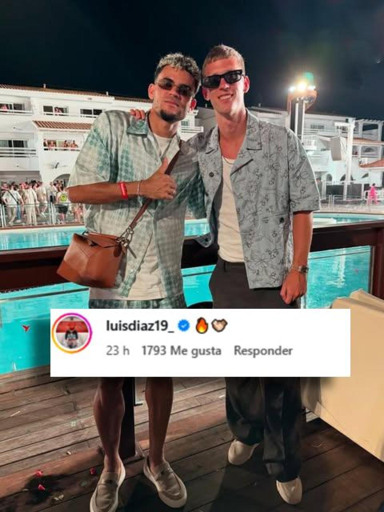 Luis Díaz y Dani Olmo coinciden en una fiesta en Ibiza