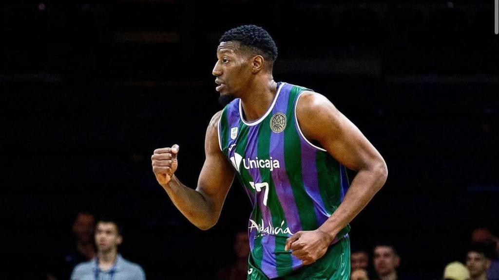 Yankuba Sima en un partido con el Unicaja de Málaga