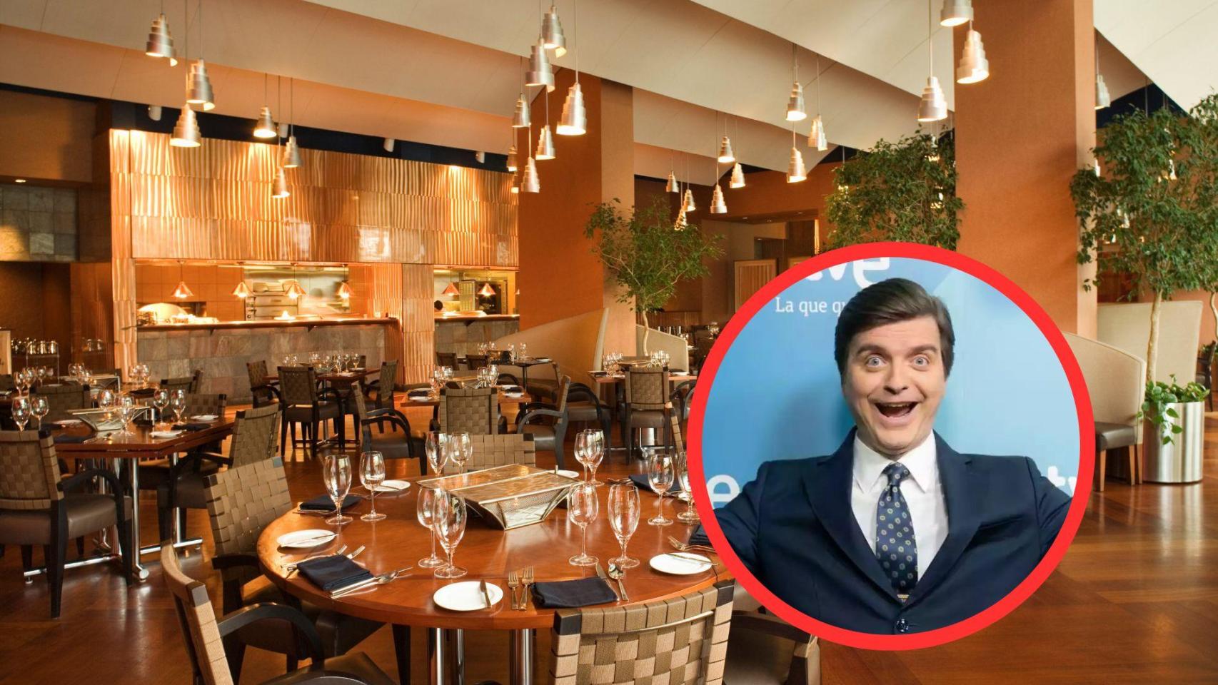 Fotomontaje Marc Giró y restaurante