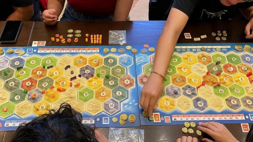 Imatge durant la partida de Catan a Barcelona