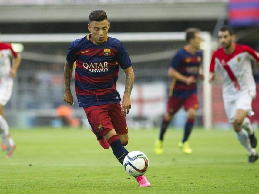 Maxi Rolón con el Barça B