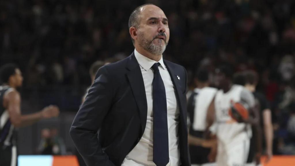 Chus Mateo, en un partido del Real Madrid de basket