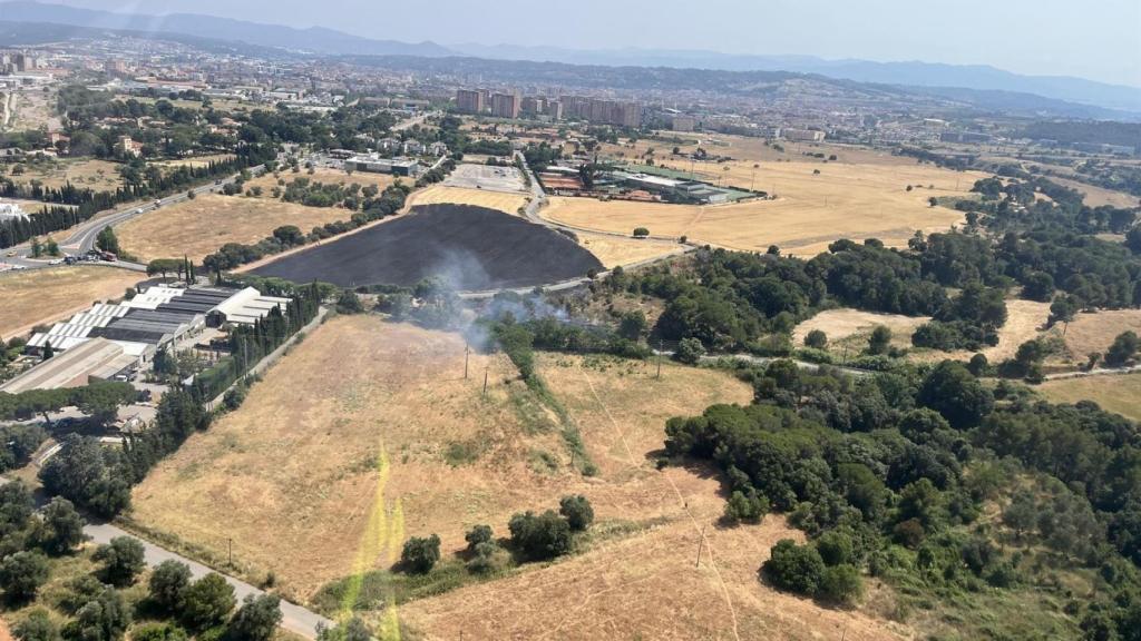 Zona del incendio en Terrassa
