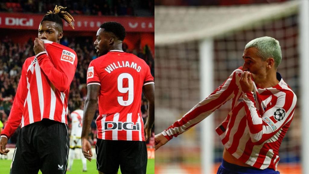 Nico Williams y Antoine Griezmann en un montaje