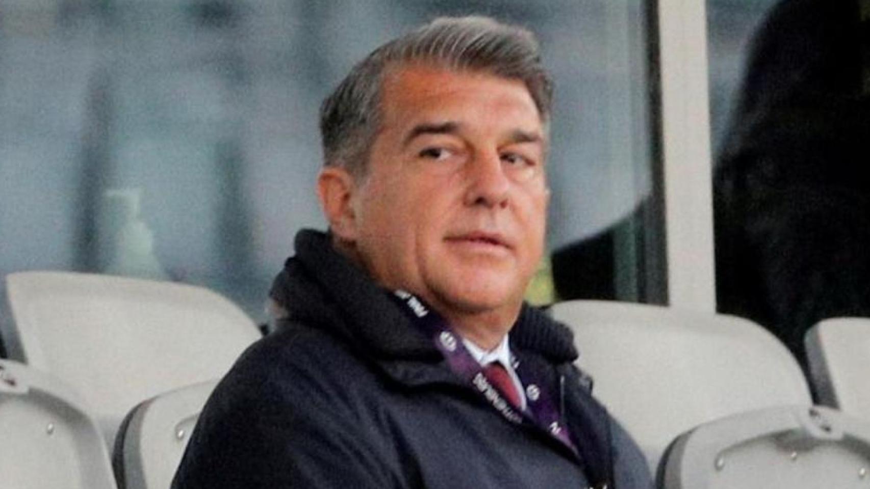 Aleksander Ceferin y Joan Laporta, presidentes de UEFA y Barça, en una imagen de archivo