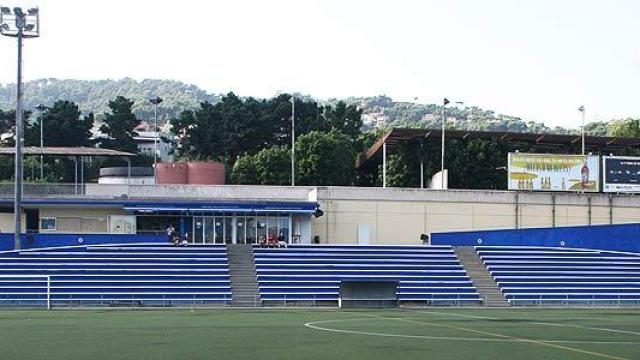 El campo de fútbol del Àliga en Barcelona