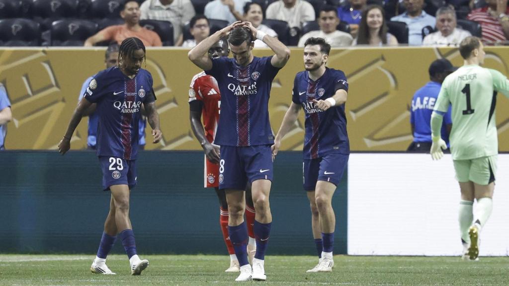 Fabián Ruiz se lamenta por una ocasión fallada durante el PSG-Bayern de Múnich del Mundial de Clubes
