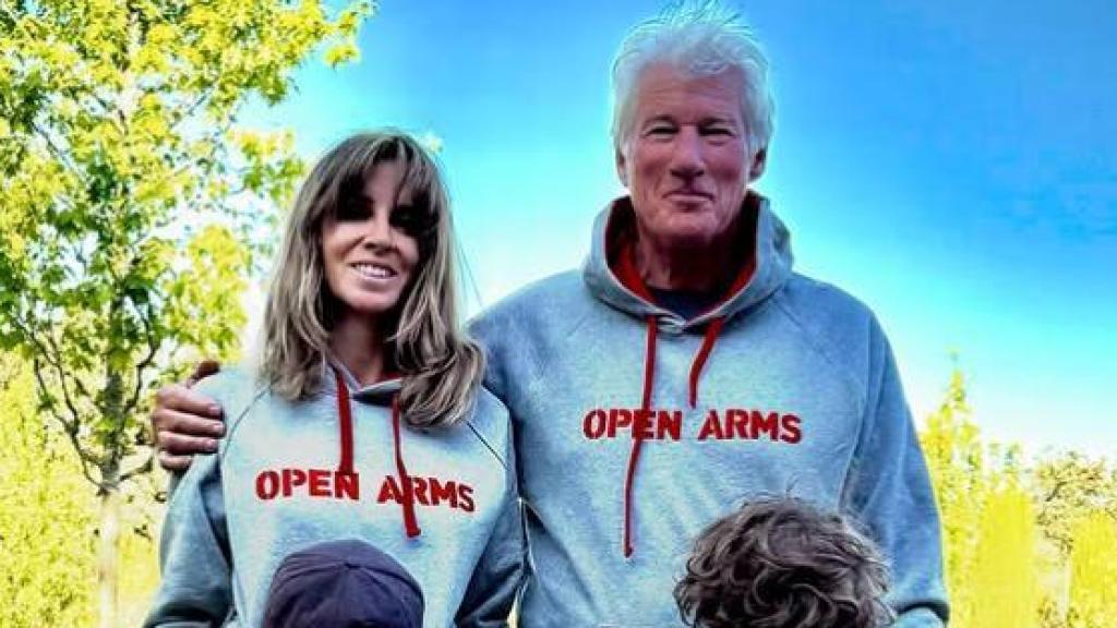 Richard Gere juntament amb la seva família en una imatge de xarxes socials