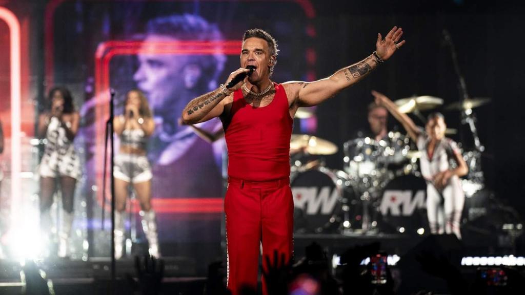Robbie Williams en el seu concert a Cornellà
