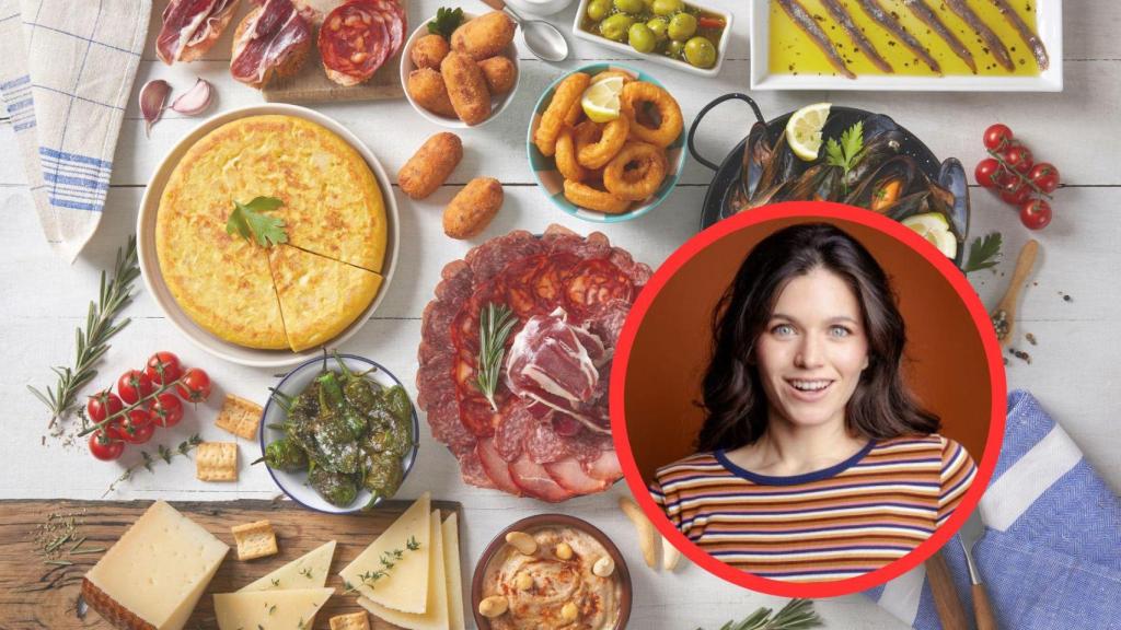 Fotomontaje comida mediterránea y Anacá