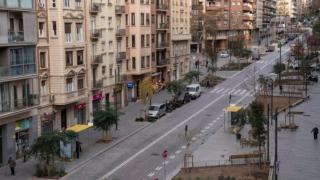 Calle de Pi i Margall tras su reurbanización