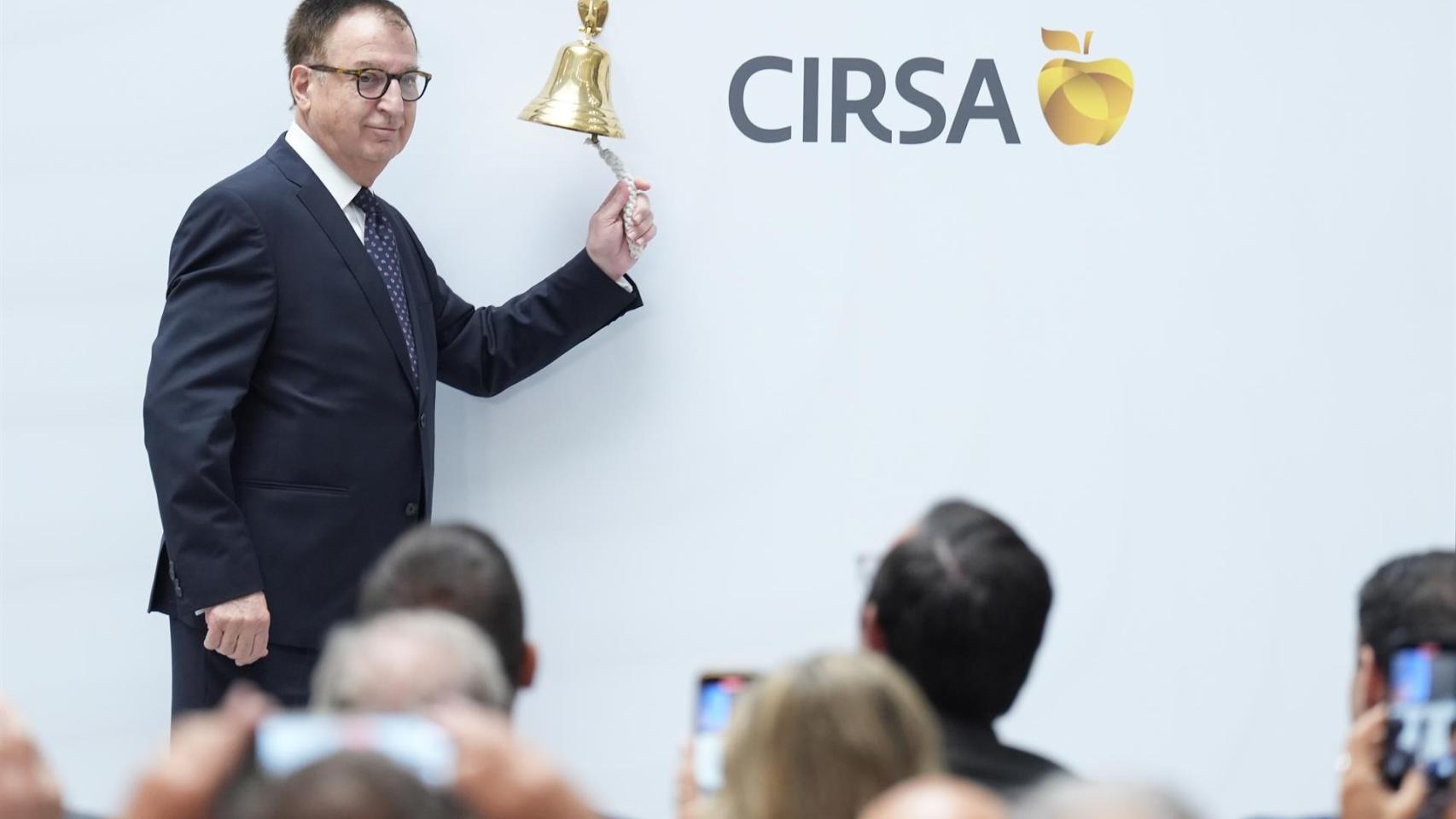 Joaquim Agut, presidente de Cirsa, durante el tradicional toque de campana