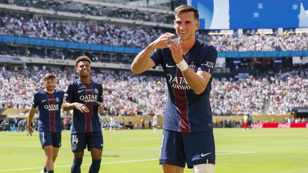 Fabián Ruiz celebra su gol contra el Real Madrid en el Mundial de Clubes