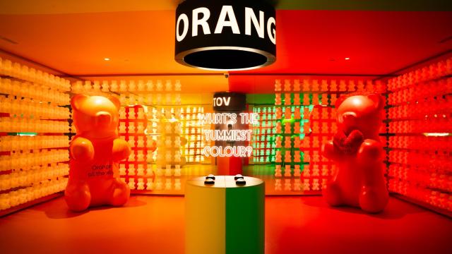 Sala interactiva con ositos gigantes de House of Candy