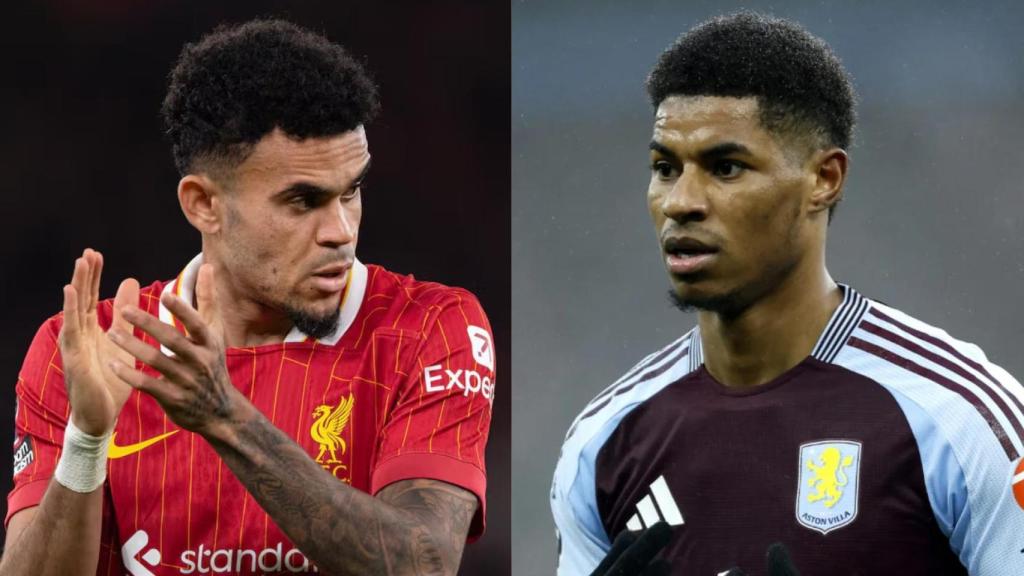 Luis Díaz y Marcus Rashford en un fotomontaje