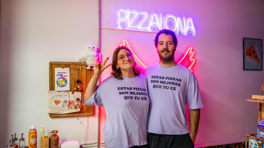 Aleix y Saray, los propietarios de 'Pizzalona'
