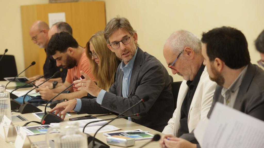 Xavi Paz, alcalde de Molins de Rei, durante la Junta de Seguridad Local