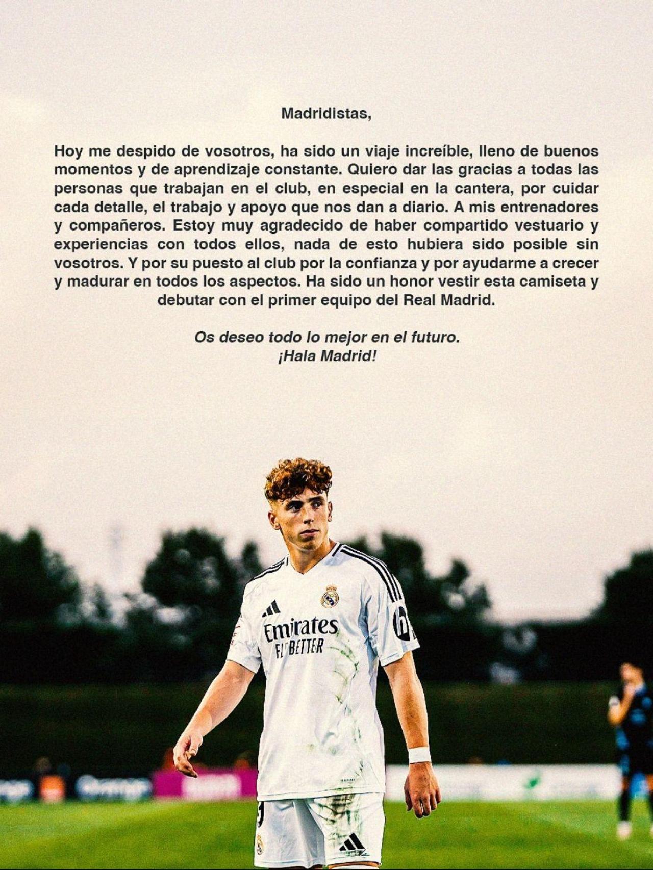 Víctor Muñoz se despide del Real Madrid