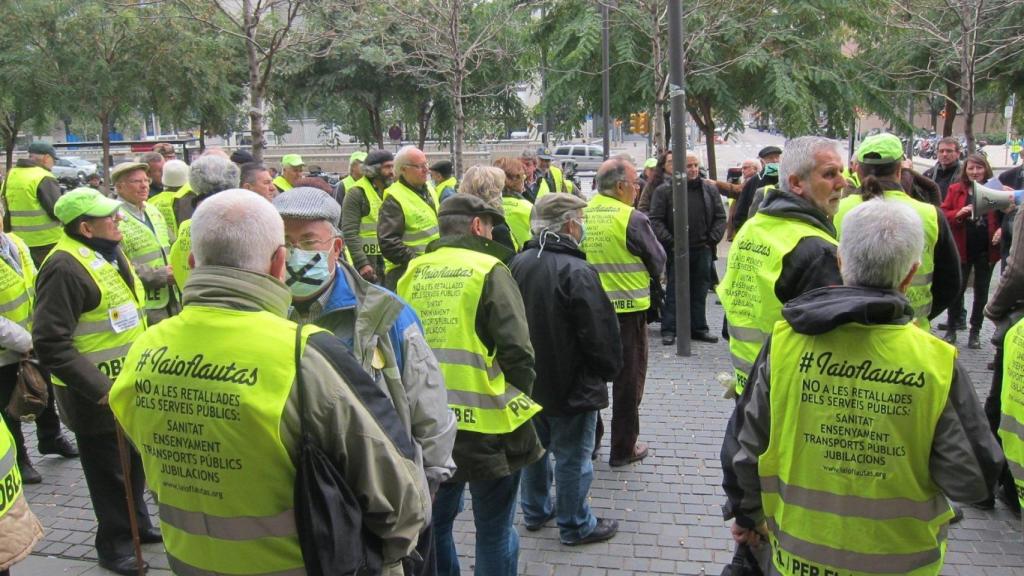 Una imatge dels 'iaoflautas' en una de les seves concentracions