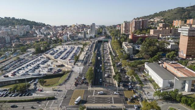 Vista panorámica de la ronda de Dalt de Barcelona