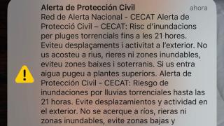 Alerta de Protección Civil por el empeoramiento de la DANA en Barcelona