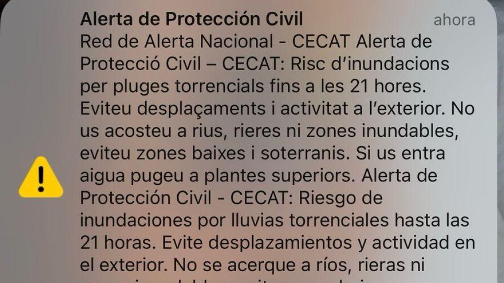 Alerta de Protección Civil por el empeoramiento de la DANA en Barcelona
