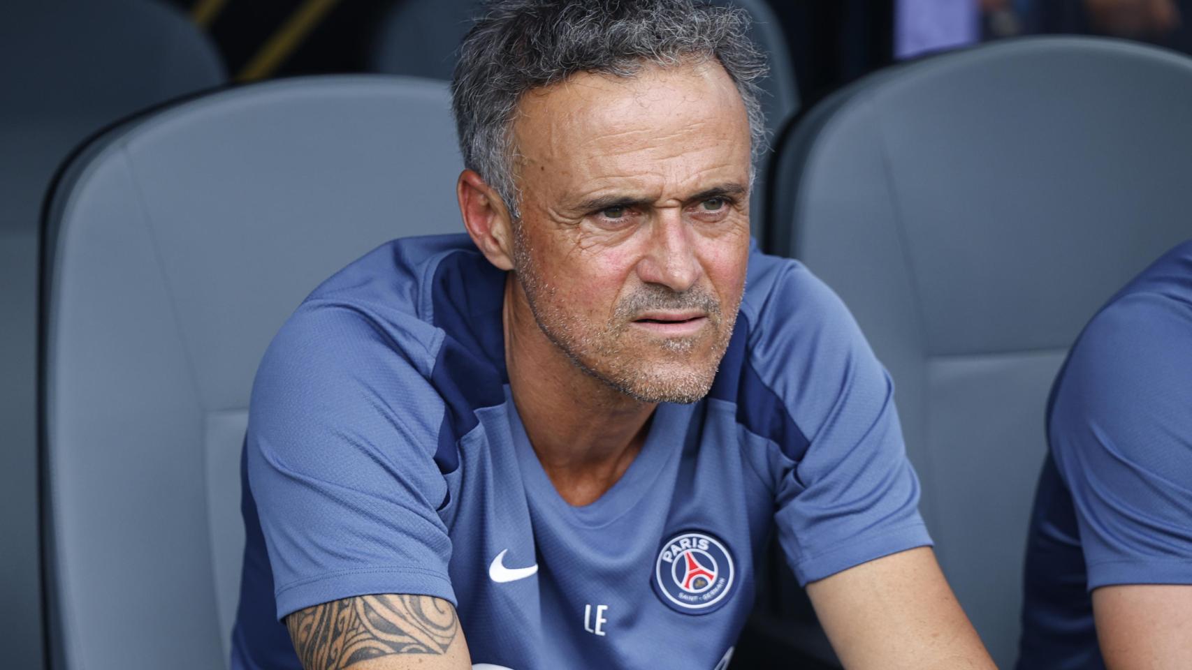 Luis Enrique, decepcionado durante la final del Mundial de Clubes