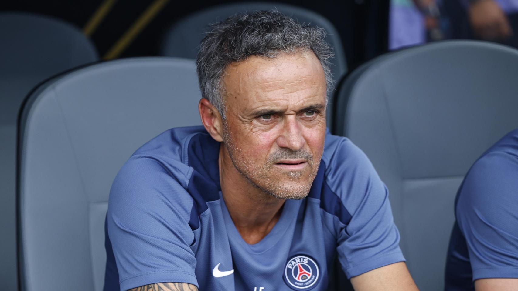 Luis Enrique, decepcionado durante la final del Mundial de Clubes