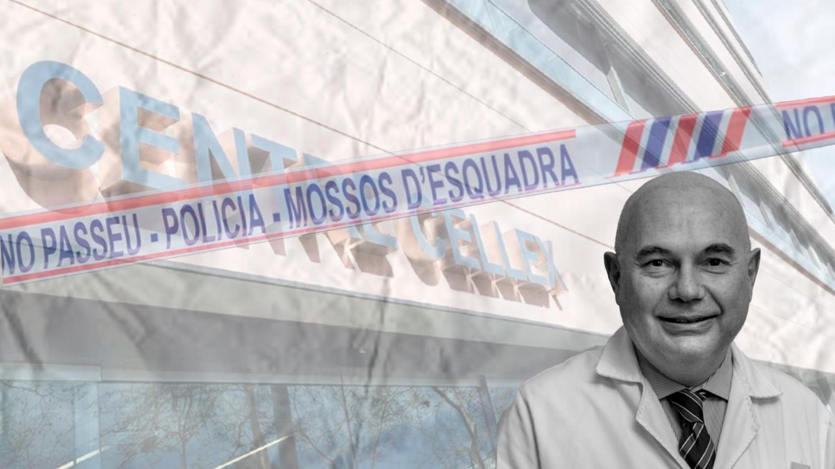 Josep Tabernero, jefe del instituto oncológico del Vall d'Hebrón, con el centro Cellex de fondo