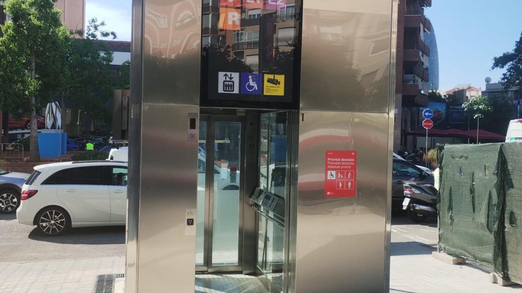 Imagen del nuevo ascensor en El Clot