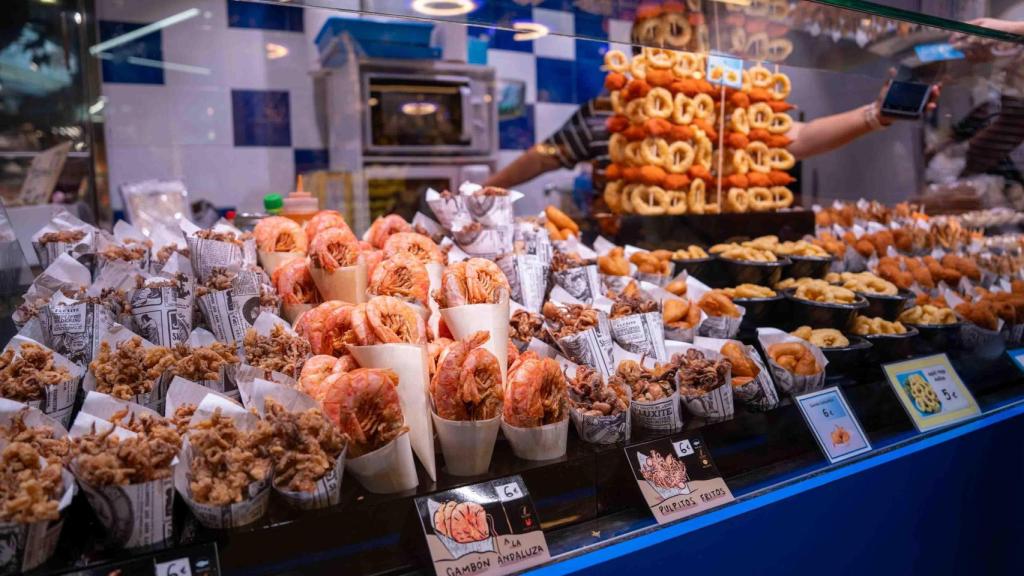 Una parada del mercado de La Boqueria