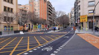Carril bici de vía Augusta de Barcelona